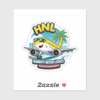 Pegatina Funny HNL Airport Code Vinyl