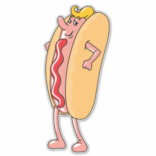 PEGATINA FUNNY HOTDOG DIE-CUT STYLE GRANDES DECALES PEGATIN