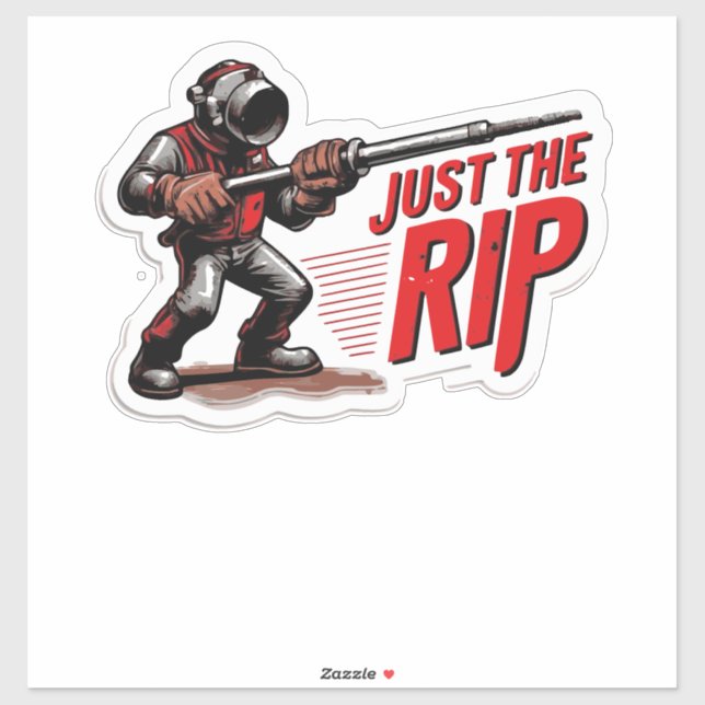 Pegatina Funny Just the Rip Welder - Decales de soldadura p (Hoja)