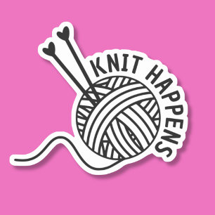 Pegatina Funny Knit sucede a prueba de agua