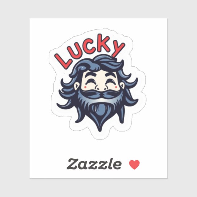 Pegatina Funny Lucky Lad St Patricks Day (Hoja)