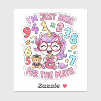 Pegatina Funny Math Joke Numbers Sticker for Kids