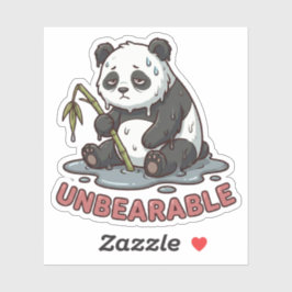 Pegatina Funny Melting Panda Burnt Out Sticker 