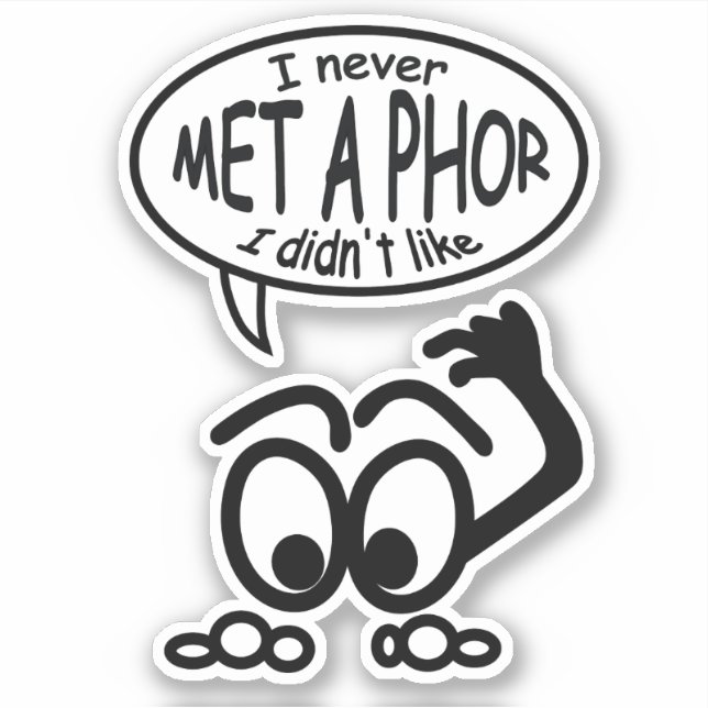 Pegatina Funny Metaphor Stickman (Anverso)