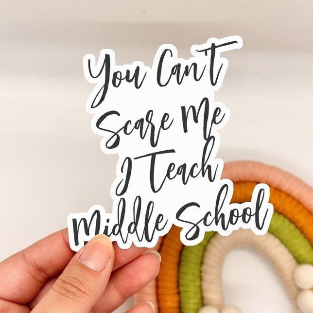 Pegatina Funny Middle School Teacher Gift  (Funny Middle School Teacher Gift Sticker)