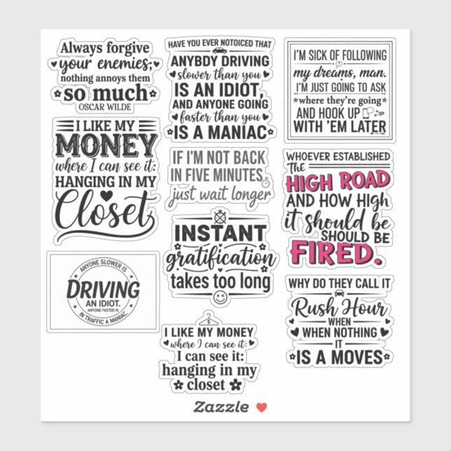 Pegatina funny Motivational quotes for life To Inspire You (Hoja)