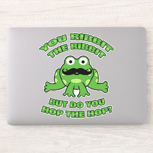 Pegatina Funny Mustache Personalizado Frog