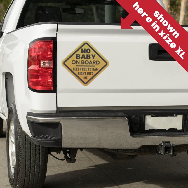 Pegatina Funny No Baby on Board Adulto Caution Parachoque (Subido por el creador)
