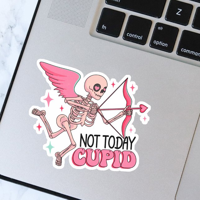 Pegatina Funny No Hoy Cupido Skeleton Anti-Valentine (Subido por el creador)