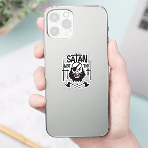 Pegatina Funny No Hoy Satan - Detenido