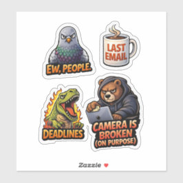 Pegatina Funny Office Rage Sticker Sheet Pack