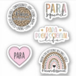 Pegatina Funny Paraprofesional Pack<br><div class="desc">Paraprofesional Pegatina Pack,  Para Profesional,  Para Maestra Aide,  Funny ParaProfessional Gift</div>