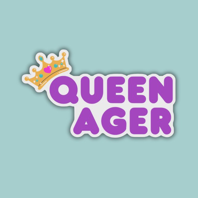 Pegatina Funny Queen Ager impermeable (Subido por el creador)