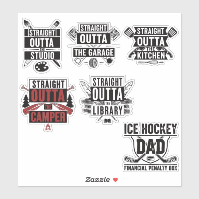 Pegatina funny quote sports Printable (Hoja)