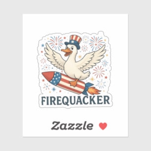 Pegatina Funny Rubber Duck Estados Unidos Patriotic Firequa