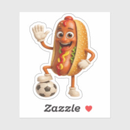 Pegatina Funny Sausage Sandwich Cartoon Sticker