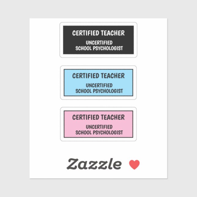 Pegatina Funny School Teacher Life  (Hoja)