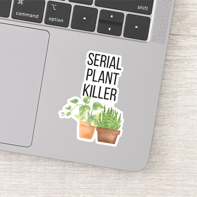 Pegatina Funny Serial Plant Killer (Detalle)