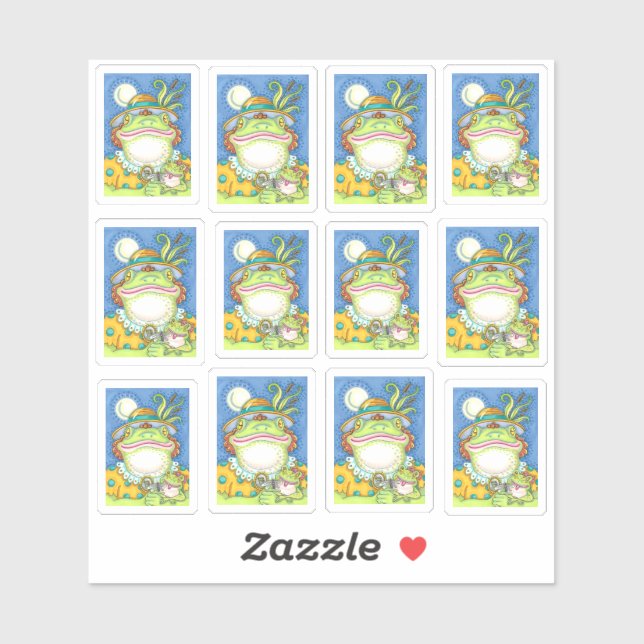 PEGATINA FUNNY SILLY MOTHER FROG LILITITE Y CUTE OFRECER (Hoja)