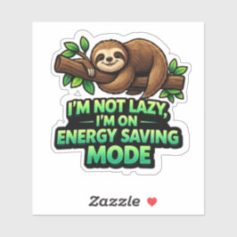 Pegatina Funny Sloth Energy Saving Mode Sticker