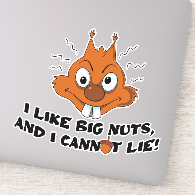 Pegatina Funny Squirrel Pun (Detalle)