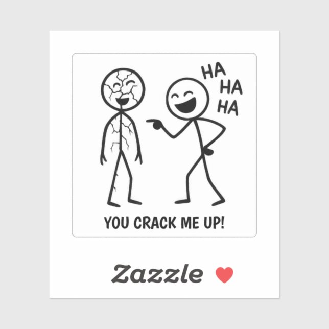 Pegatina Funny Stickman (Hoja)