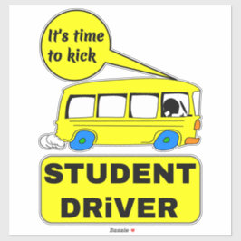 Pegatina Funny Student Driver - Rookie Driver Bus & Car