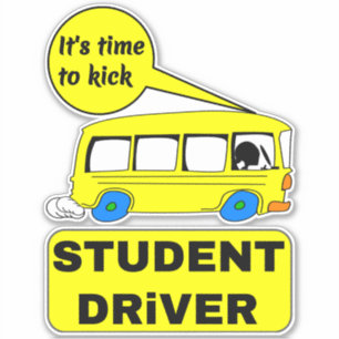 Pegatina Funny Student Driver - Rookie Driver Bus & Car