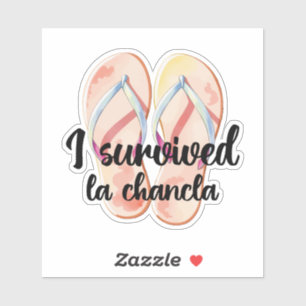 Pegatina Funny Superviviente de La Chancla