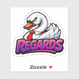 Pegatina Funny Swan Regards Office Sarcasm Sticker