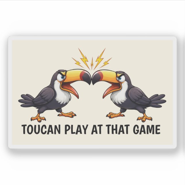 Pegatina Funny Toucan (Anverso)
