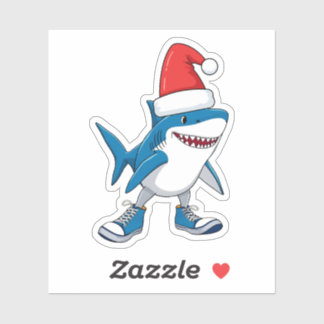 Pegatina Funny Tralalero Tralala Cartoon Christmas Meme