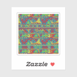 Pegatina Funny Ugly Christmas Sweater Pattern Holiday