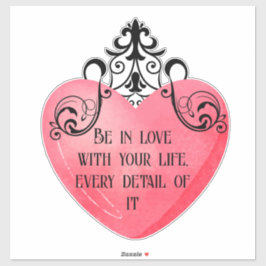 Pegatina Funny Valentine pink heart