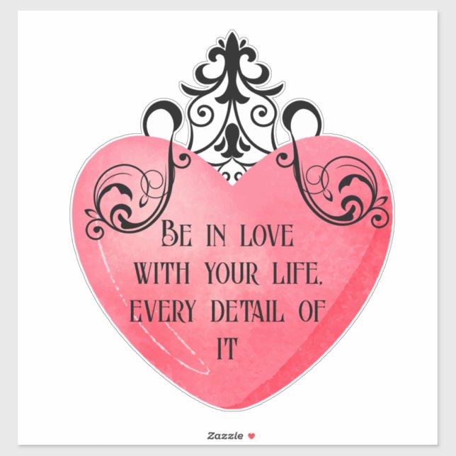 Pegatina Funny Valentine pink heart (Hoja)