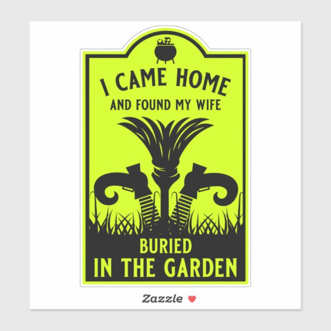 Pegatina Funny Witch Wife (Hoja)