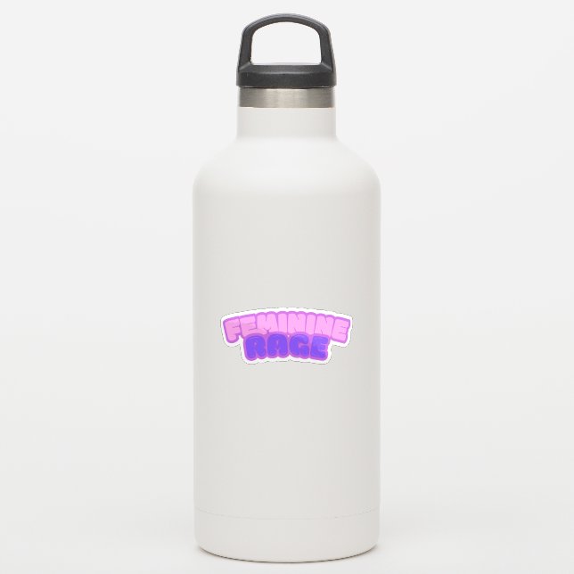 Pegatina Furia Femenina (Botella de agua)