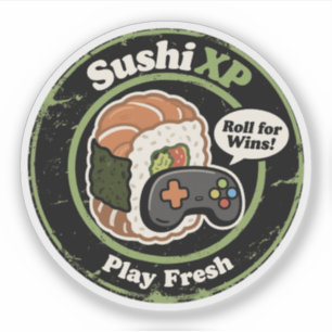 Pegatina Fusión de comida fresca para jugadores Sushi XP