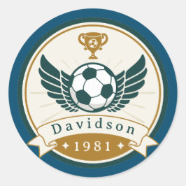 Pegatina - Fútbol de fútbol - Personalizado - Añad