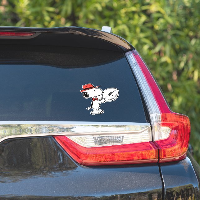 Pegatina Fútbol deportivo Snoopy Varsity (Lado del coche)
