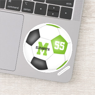 Pegatina Fútbol negro verde brillante personalizado