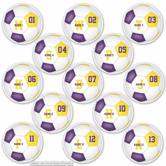 Pegatina futbolistas individuales de oro morado (Anverso)