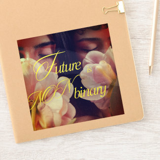 Pegatina Future is Non-binary Floral Sticker