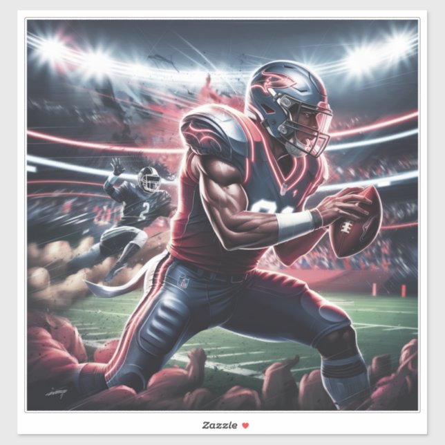 Pegatina Futurista presentación de Quarterback (Hoja)