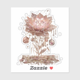 Pegatina Futuristic Neon Blossom Vinyl Sticker