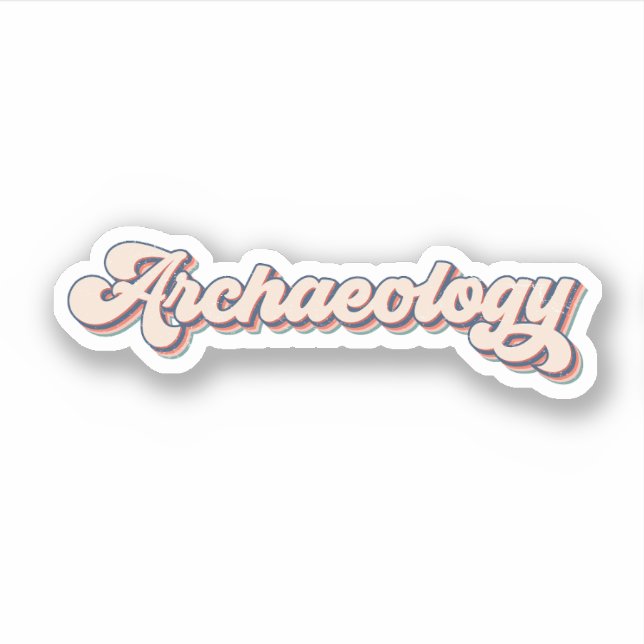 Pegatina Futuro Arqueólogo, Frase de Arqueología (Anverso)