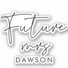 Pegatina Futuro minimalista moderno Sra. Future Bride