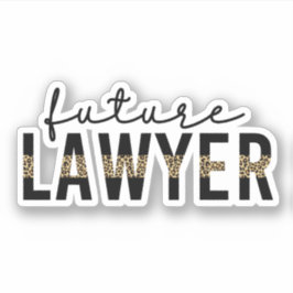 Pegatina Futuro regalo de estudiante de la Facultad de Dere