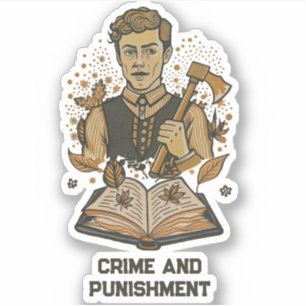 Pegatina Fyodor Dostoyevsky, Cita de Crimen y Castigo