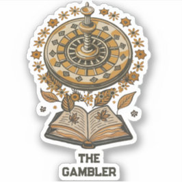 Pegatina Fyodor Dostoyevsky, la cita del jugador